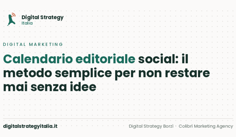 Calendario editoriale social PMI