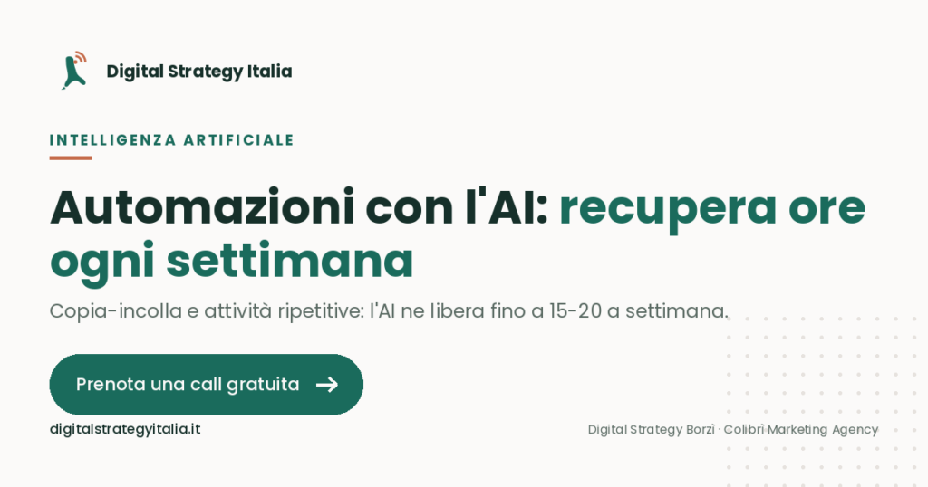 Automazioni con l'AI: come una PMI può recuperare ore ogni settimana