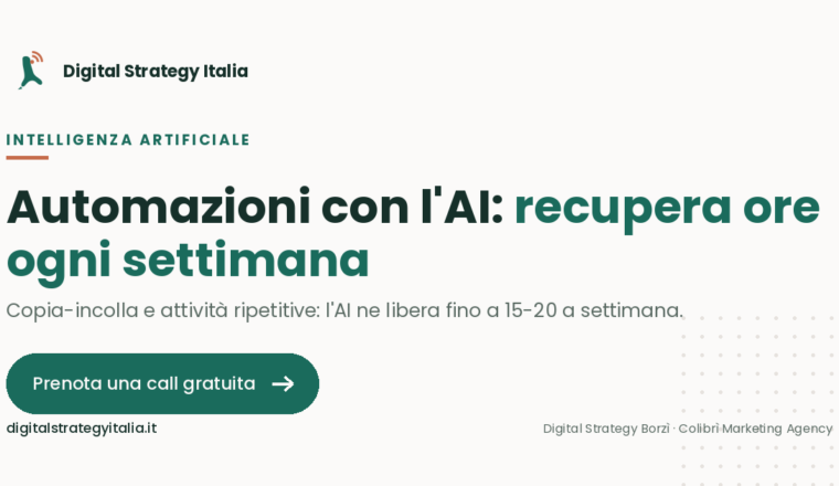 Automazioni con l'AI: come una PMI può recuperare ore ogni settimana