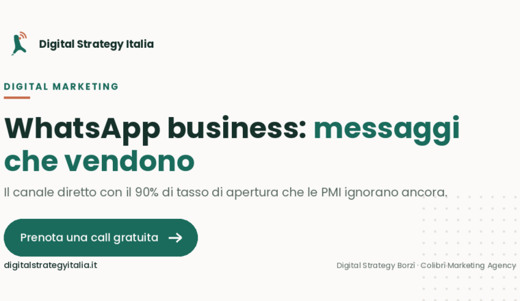 WhatsApp business per le PMI: come trasformare i messaggi in vendite
