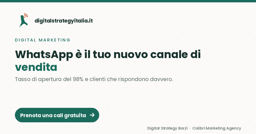WhatsApp Business canale di vendita PMI
