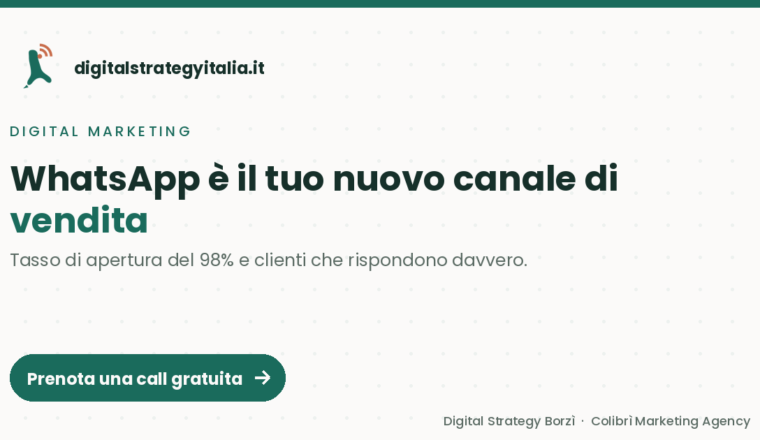 WhatsApp Business canale di vendita PMI