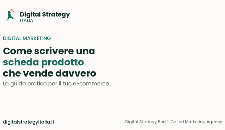 Come scrivere una scheda prodotto che vende davvero