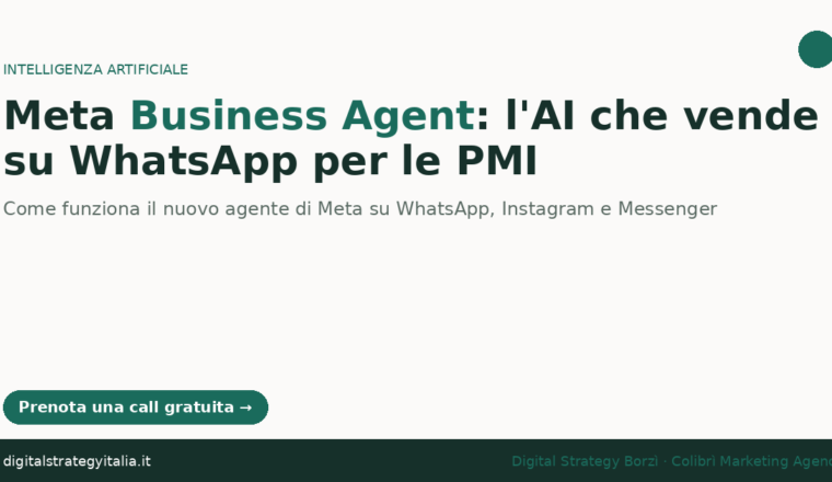 Meta Business Agent WhatsApp PMI 2026